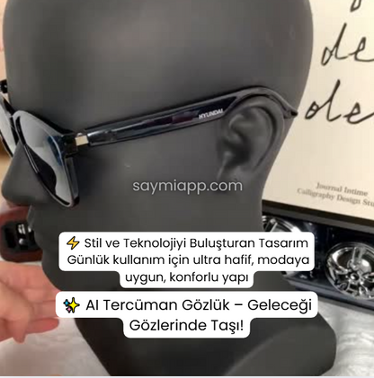 SayMi™ Ai Tercüman Smart Glasses 144 Dil Çeviri Güneş Gözlüğü +Aktivasyon Kodu Dahil